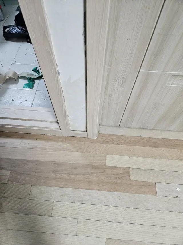 마루 틈 벌어짐 복원 후 현장